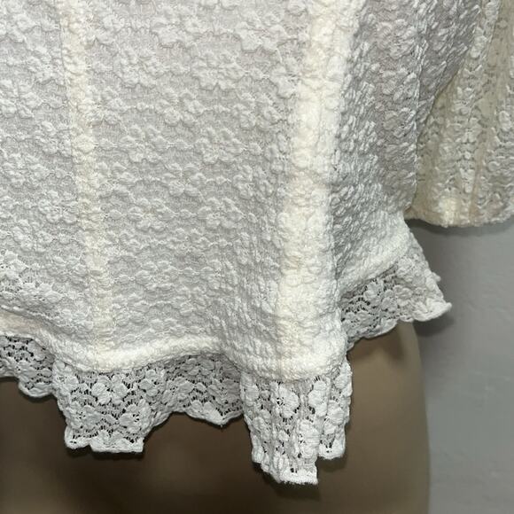 Jessica Simpson Ivory Cream Lace Blouse Sz M/L - Picture 4 of 10